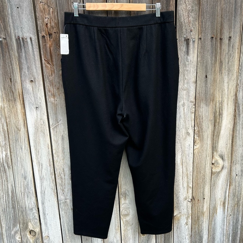 NWT Eileen Fisher Boiled Wool Jersey Carrot Pant Black M - Picture 12 of 16